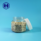 Małe sześciokątne 190 ml puste plastikowe słoiki na żywność z pokrywkami Słodycze Orzeszki ziemne Pakowanie ziaren ryżu