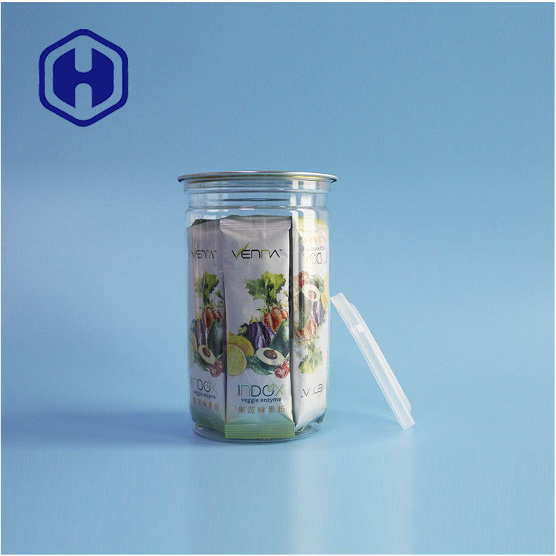 Przyprawy do przekąsek Bez wysiłku otwieranie 307# PET cylindryczne puszki do wygodnego pakowania żywności