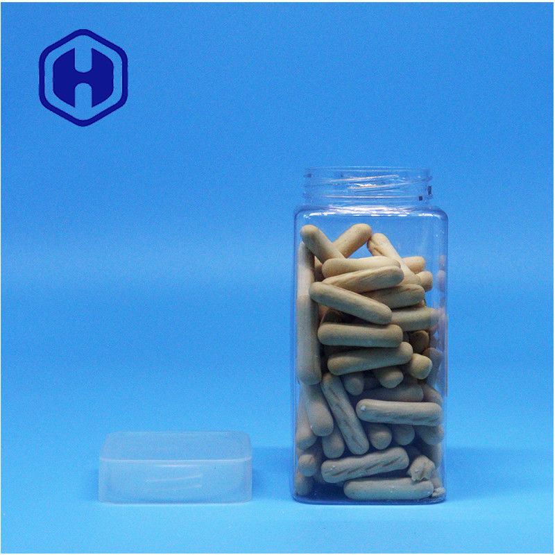 Jasne kwadratowe masło orzechowe galaretki liście herbaty orzechów orzechowych plastikowe słoiki PET płaskie wiertkowe