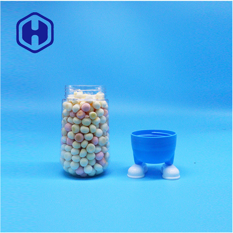 Unikalny kształt plastikowy żywności słodycze cukrowe ciasteczka prezent czyste słoik Fancy skrut pokrywa