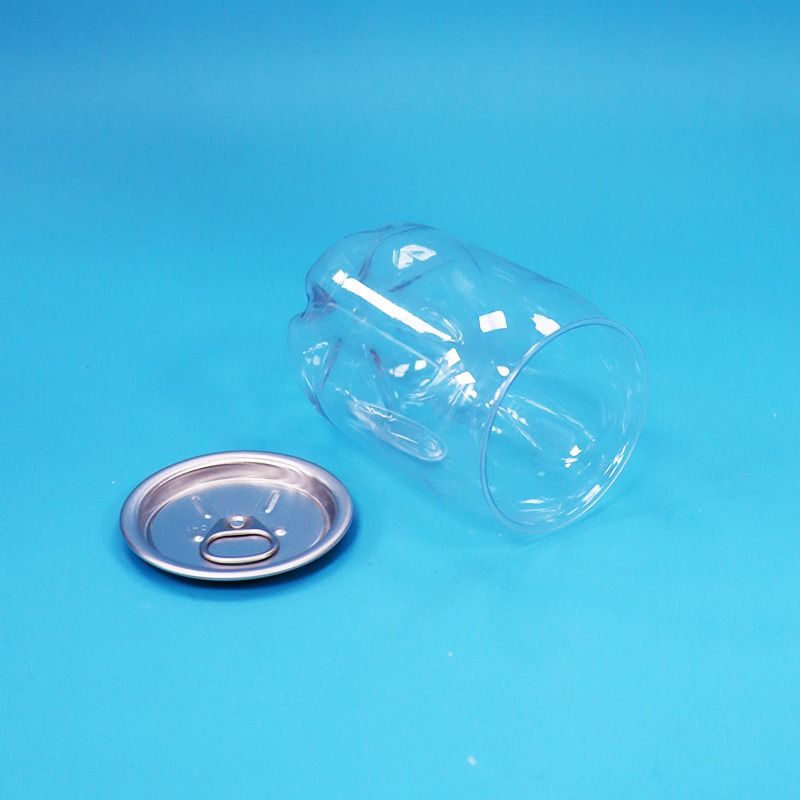 Przejrzysty przezroczyste plastikowe PET łatwo otwarte puszki Żywność dla napojów Napoje gazowane