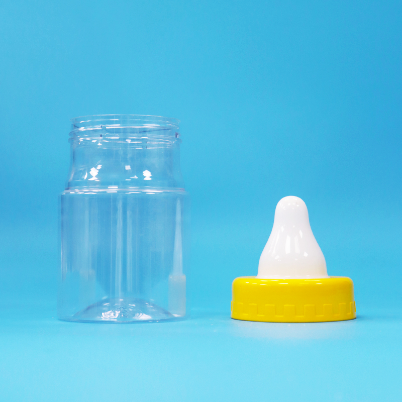 Zakręcana zakrętka bez BPA, przezroczysty plastik PET, szczelny słoik na żywność, cukierki, ciasteczka, orzechy
