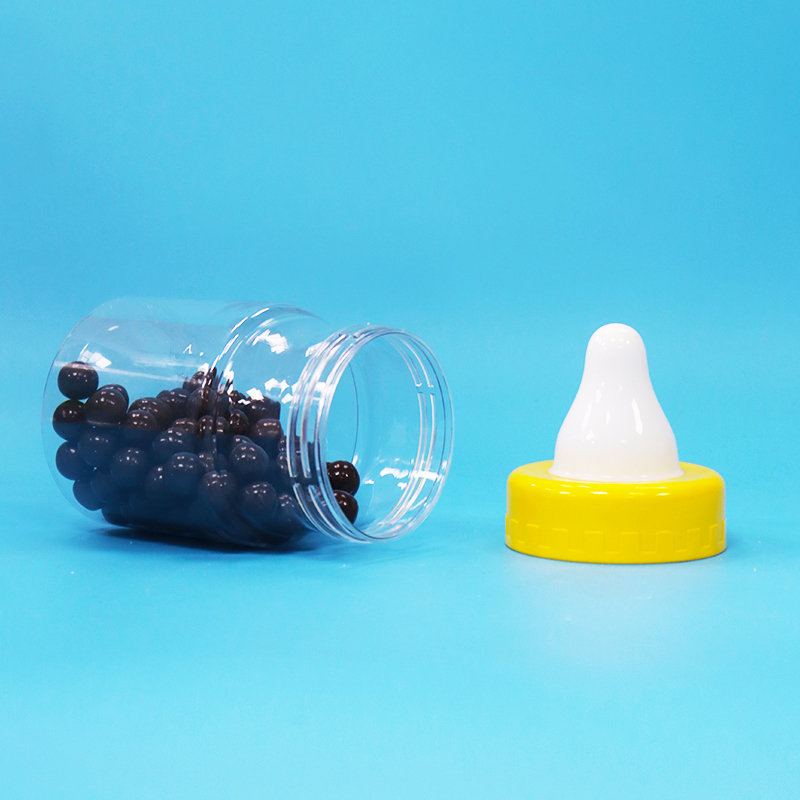 Zakręcana zakrętka bez BPA, przezroczysty plastik PET, szczelny słoik na żywność, cukierki, ciasteczka, orzechy