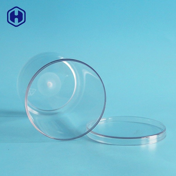 Okrągłe opakowania do żywności Plastikowe pojemniki Przezroczysty plastikowy słoik PET z tworzywa sztucznego