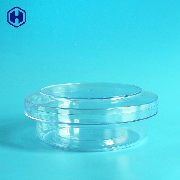 Przezroczyste, szczelne plastikowe słoiki z szerokimi ustami Okrągłe plastikowe pojemniki