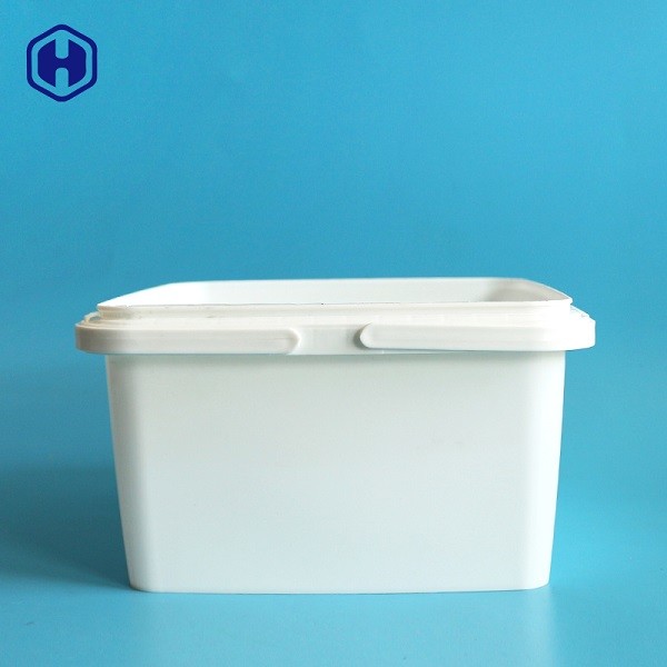 Niestandardowe wanny IML o pojemności 3,2 litra Pudełka z podwójnym uchwytem Plastikowe pojemniki do przechowywania żywności