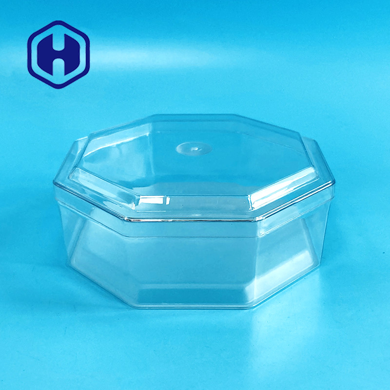 Oktagonalne niestandardowe pudełko z mięsem orzechowym Cubilose 15 uncji przezroczystego pudełka PET