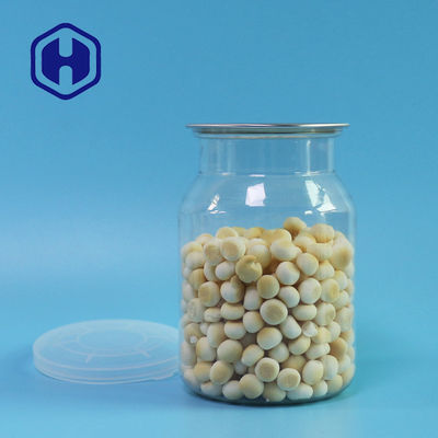 Niestandardowa przezroczysta puszka PET o pojemności 510 ml do pakowania orzechów Łatwe otwieranie i przynoszenie