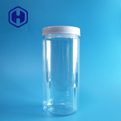 Przezroczysty makaron z makaronem 1080 ml plastikowy słoik PET z prostym bokiem z zakrętką