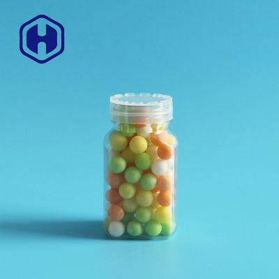 Mini 100 ml plastikowy słoik do pakowania ziaren czekoladowych słodyczy w granulkach o małym kwadracie