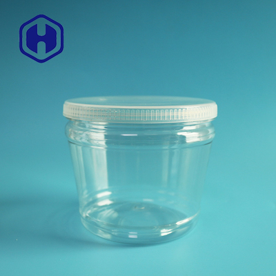 Luzem przezroczyste okrągłe plastikowe słoiki PET z marynatą 600 ml do przechowywania warzyw z szerokimi ustami