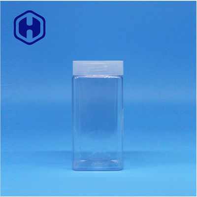 Przejrzyste kwadratowe masło orzechowe dżem borówki Kakao pasta PET słoiki z skrzypcem