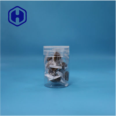 Okrągły, przejrzysty plastikowy PET Słodkie cukierki orzechy paprykowe Pudełko z płaską wiertarką