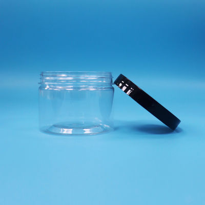 Przejrzysty okrągły usta kształt PET plastikowy słoik do czarnej herbaty Nasiona zabawkę prezent cukierków Cooike