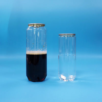 Zamykalny pusty przezroczysty PET Soda Beverage Can Easy Open Aluminium Lid 500ml 330ml