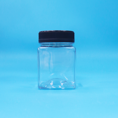 Bezodrzugowy BPA Bezprzezroczysty Kwadratowy uchwyt PET Plastic Candy Cookies Nut Packaging Jar