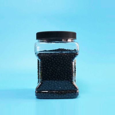 Clear PET Plastic Grip Square Food Jar For Baby Food Dried Fruit Screw Flat Lid