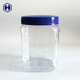 Przezroczyste, kwadratowe, szerokie usta Plastikowe słoiki Solidne plastikowe zakręcane słoiki