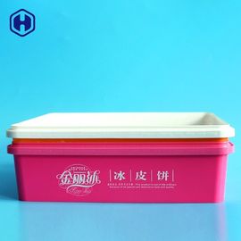 87 uncji Pudełko IML Moon Cake Plastikowe PP Pojemnik na żywność Hermetyczne, kwadratowe opakowanie