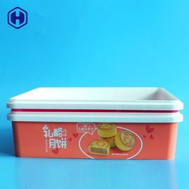 Kwadratowe pudełko IML z plastikowym pojemnikiem PP Miękkie opakowanie z ciastem księżycowym