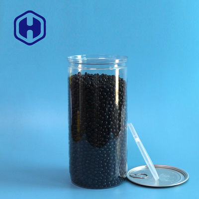 1450 ml 49 uncji przezroczystych plastikowych puszek z aluminiową, łatwo otwieraną pokrywką i plastikową nasadką