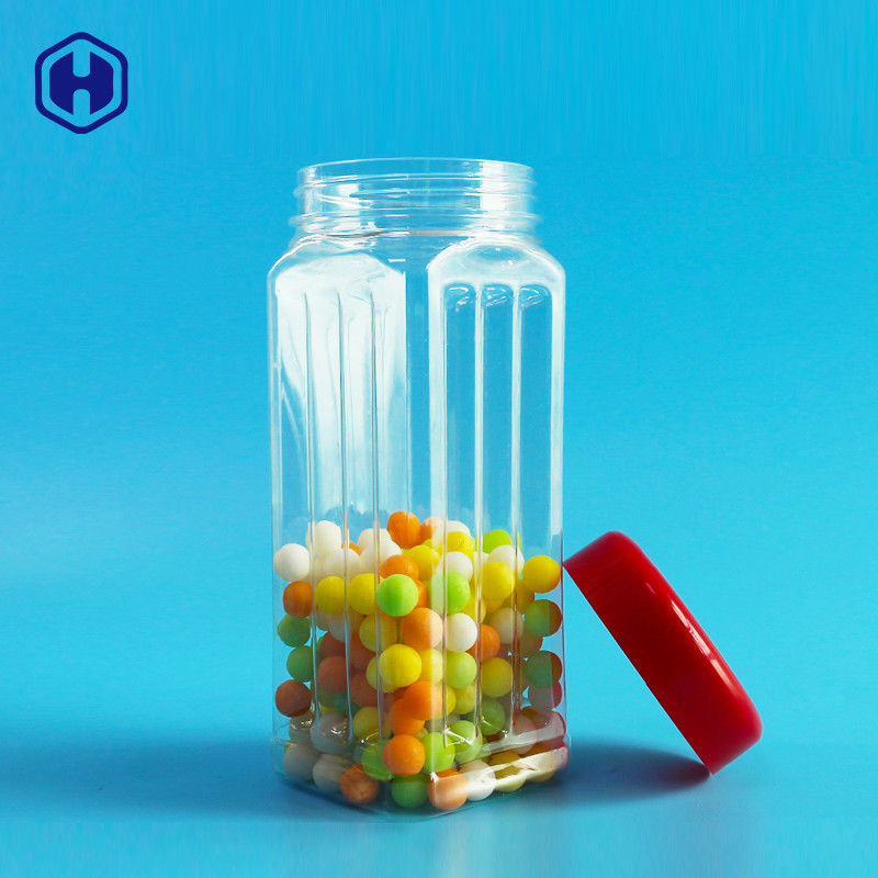 171mm Wysokość PET Kwadratowy słoik Orzechy luzem Orzechy nerkowca Pachnąca herbata Suszone warzywa 560ml Plastikowa osłona
