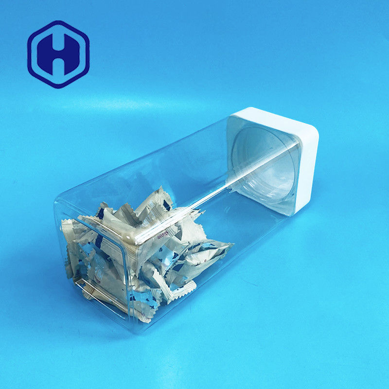 1140 ml Kwadratowe plastikowe słoiki Zakręcane batony Słodycze Spożywcze z szczelną wkładką