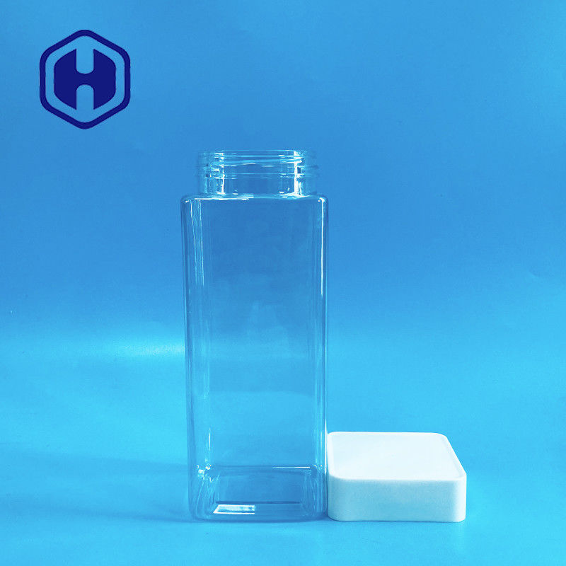 1140 ml Kwadratowe plastikowe słoiki Zakręcane batony Słodycze Spożywcze z szczelną wkładką