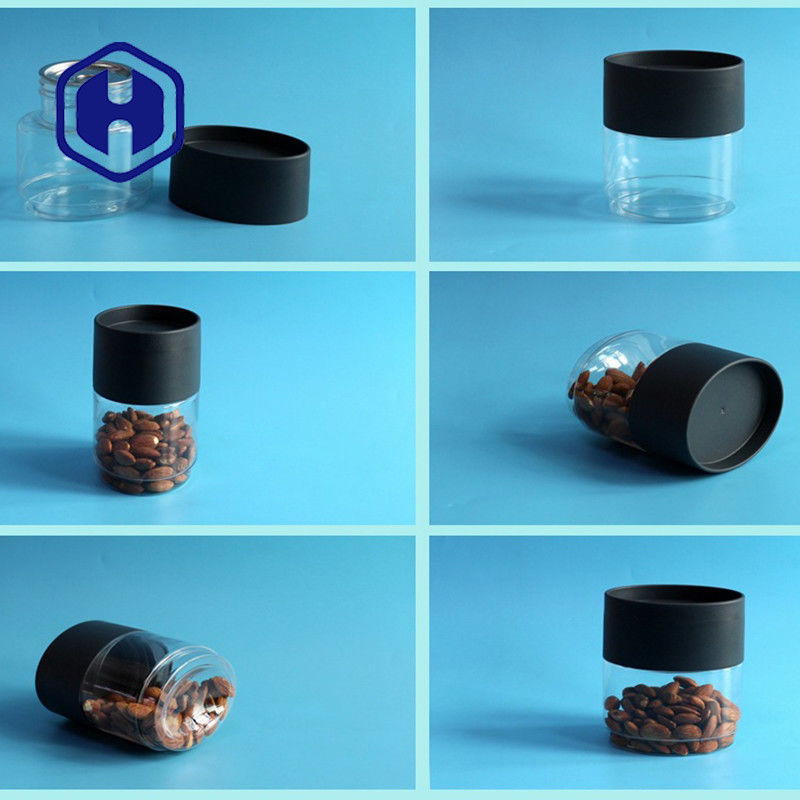 Niestandardowe opakowanie z tworzywa sztucznego Słoik 13 uncji Płaska owalna puszka do suszenia owoców Pojemnik do przechowywania PET