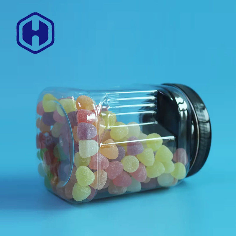 Plastikowe słoiki do układania w stosy Mason PET z okrągłymi pokrywkami do pakowania żywności