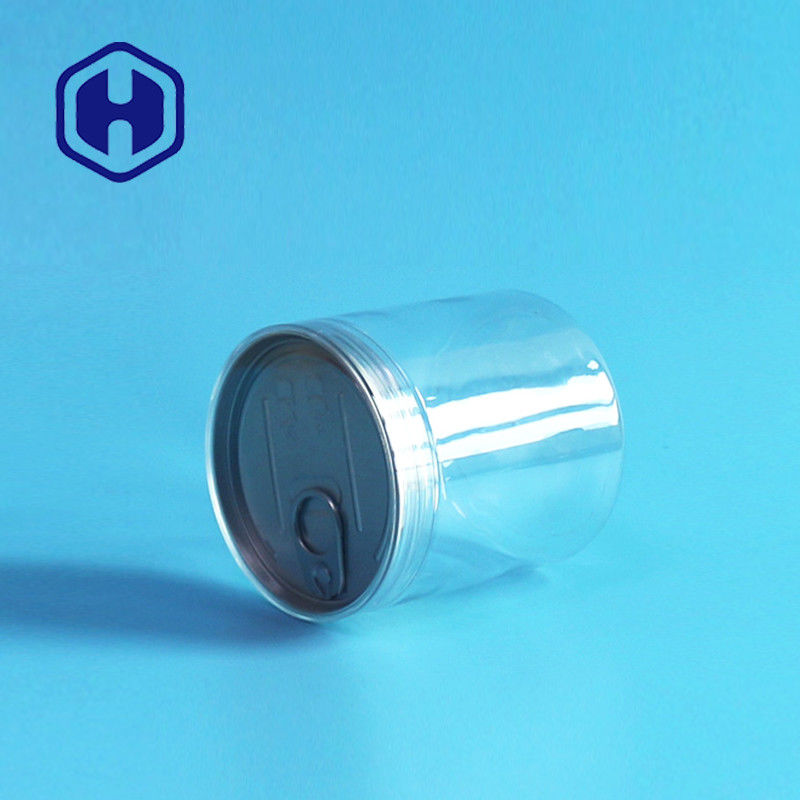 Łatwe otwieranie pustej plastikowej puszki na żywność PET 360 ml Suszone owoce Warzywa Okrągła zakrętka Hermetyczna