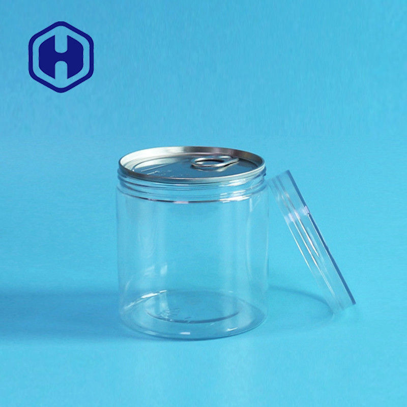 Łatwe otwieranie pustej plastikowej puszki na żywność PET 360 ml Suszone owoce Warzywa Okrągła zakrętka Hermetyczna