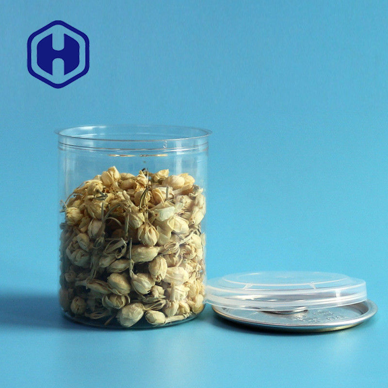 Zamówiona puszka PET z przejrzystą puszką do przechowywania sosu, przyprawy lub suchego jedzenia