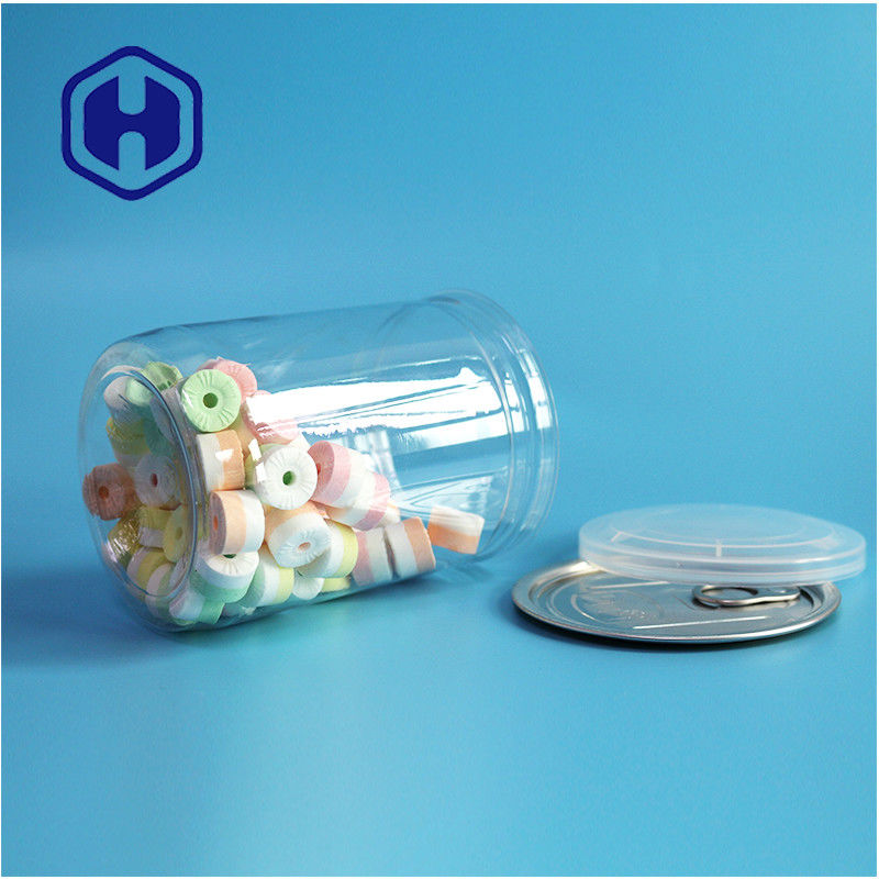 500ml 17oz Supermarket Opakowanie Przejrzysty PET Pudełka z plastikiem z łatwym otworem Aluminiowy koniec