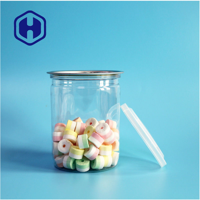 500ml 17oz Supermarket Opakowanie Przejrzysty PET Pudełka z plastikiem z łatwym otworem Aluminiowy koniec