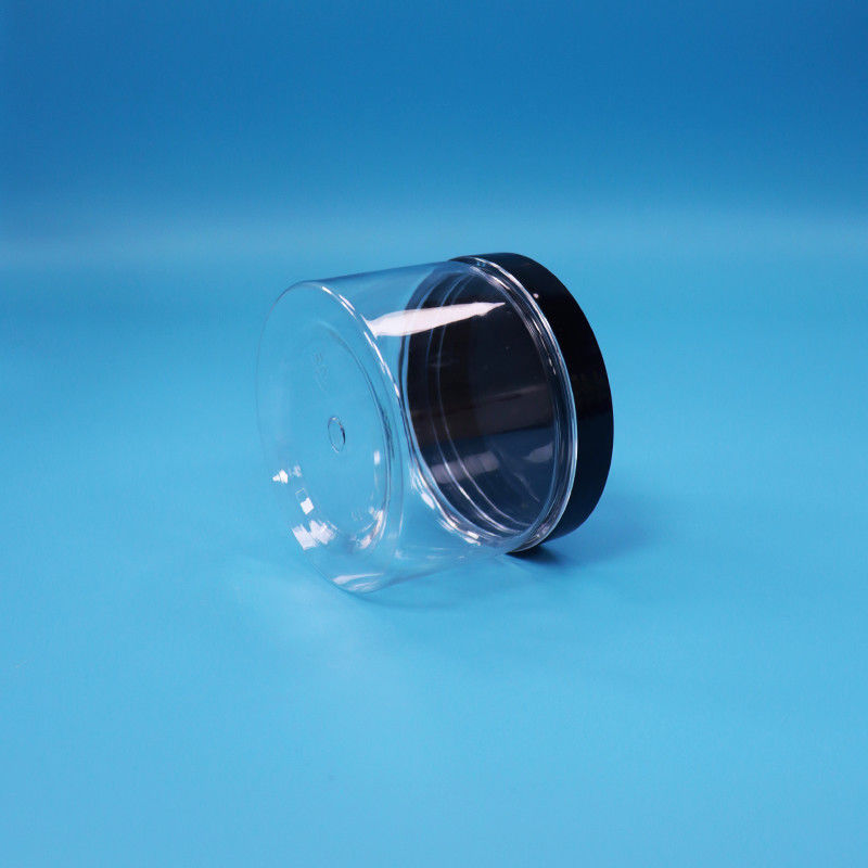 Jasny okrągły usta kształt PET plastikowy słoik do czarnej herbaty Nasiona zabawkę prezent cukierków Cooike