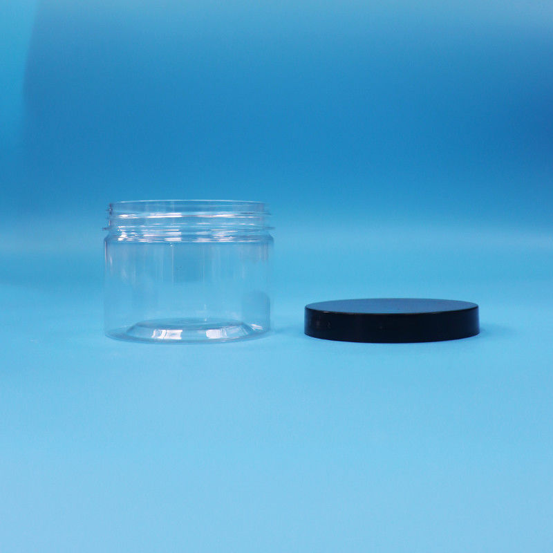 Jasny okrągły usta kształt PET plastikowy słoik do czarnej herbaty Nasiona zabawkę prezent cukierków Cooike