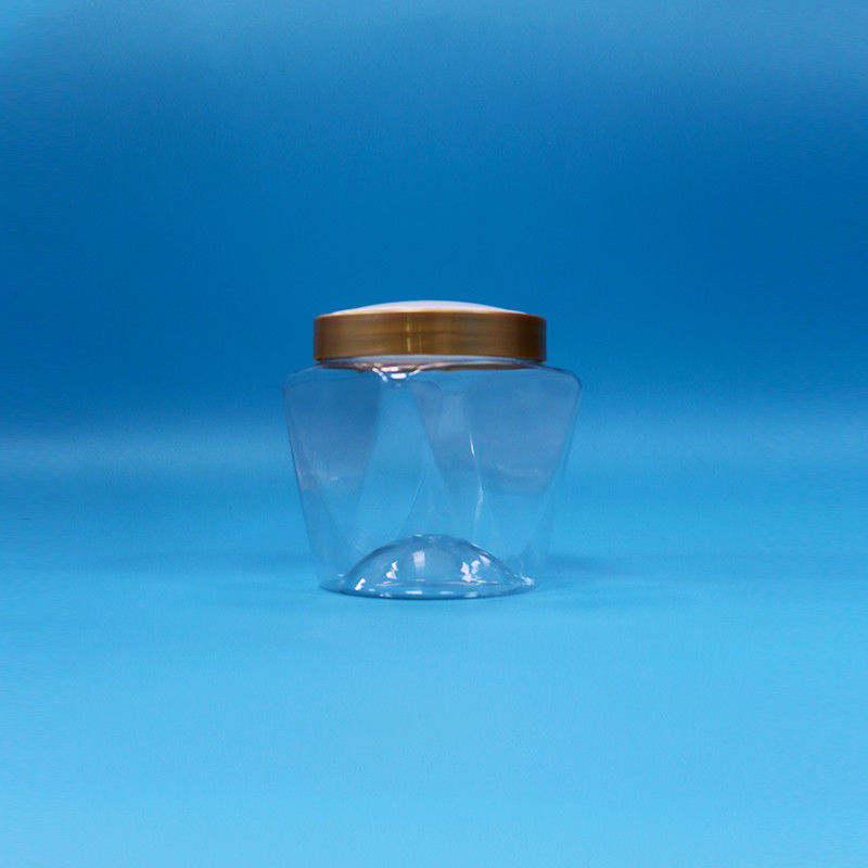 Szerszy usta plastiku PET żywności przezroczystej żywności dla niemowląt cukierki Jar śrubka płaska pokrywa