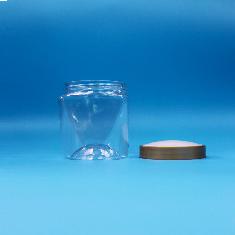 Szerszy usta plastiku PET żywności przezroczystej żywności dla niemowląt cukierki Jar śrubka płaska pokrywa