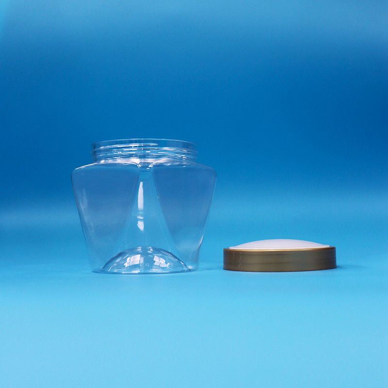 Szerszy usta plastiku PET żywności przezroczystej żywności dla niemowląt cukierki Jar śrubka płaska pokrywa