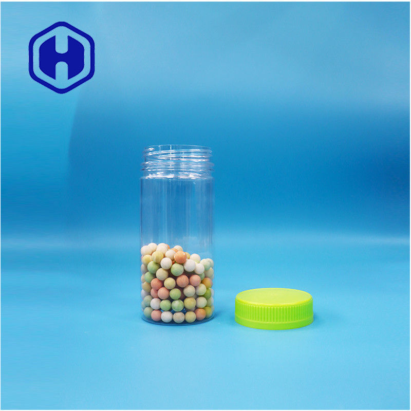 Jasne okrągłe suszone jedzenie plastikowe cukierki prezenty orzechy cukrowe PET słoik śrubka z pokrywą