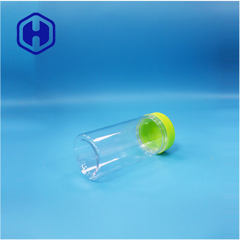 Jasne okrągłe suszone jedzenie plastikowe cukierki prezenty orzechy cukrowe PET słoik śrubka z pokrywą