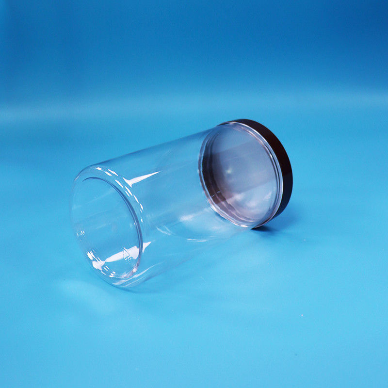 Plastic Round Clear PET Snacks Fruit Food Candy Jar Normal Screw Top Cap