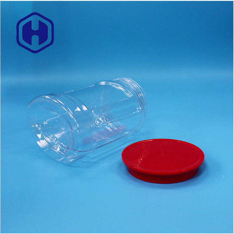 Owalny przejrzysty plastikowe orzechy cukierki ciasteczka pieprzowe żywność dla dzieci Jar śrubkowy wieko