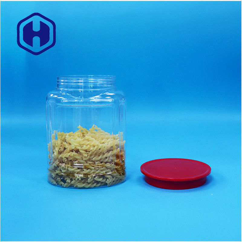 Owalny przejrzysty plastikowe orzechy cukierki ciasteczka pieprzowe żywność dla dzieci Jar śrubkowy wieko