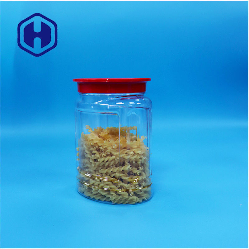 Owalny przejrzysty plastikowe orzechy cukierki ciasteczka pieprzowe żywność dla dzieci Jar śrubkowy wieko