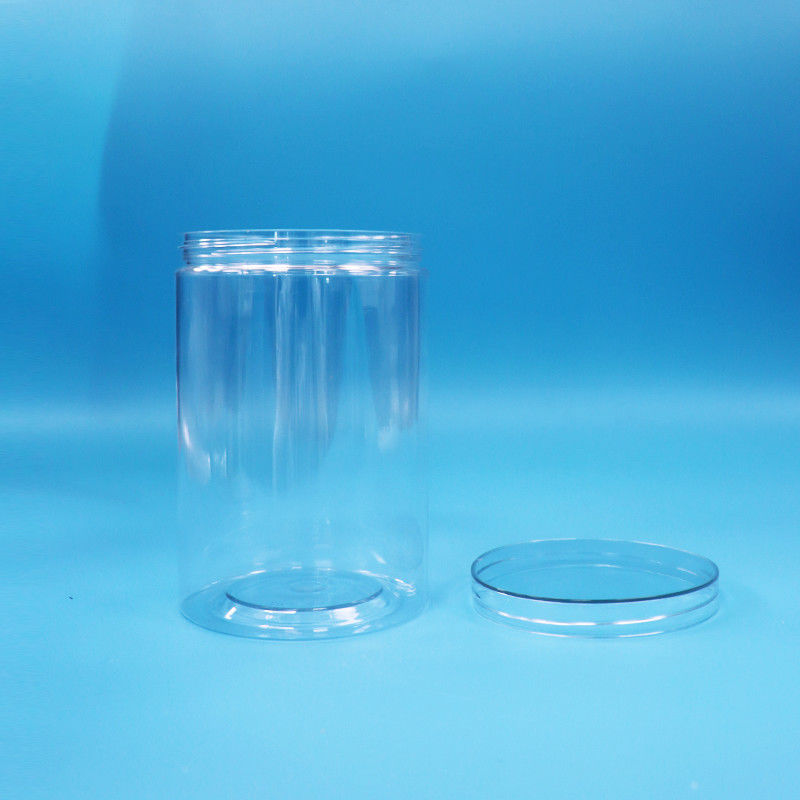 35.5oz Żywność Żywność Cukierki orzechy Przejrzysty Cylinder Okrągły PET Plastic Jar Przejrzysty Śrubokręt