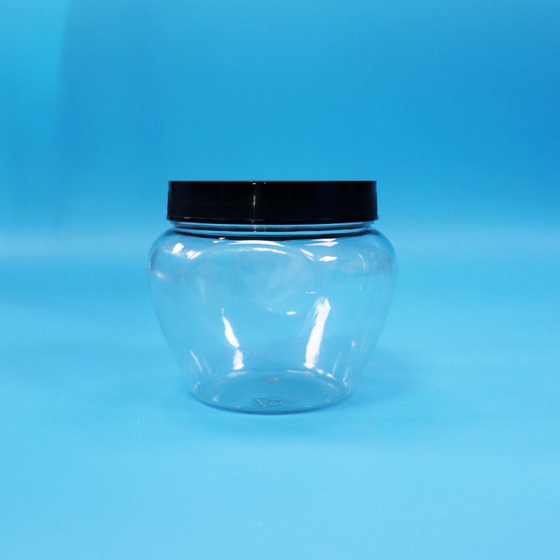 Unikalny kształt Jasny zamknięty plastikowy PET Cukier Żywność Cookie Jar Plastic Screw Flat Lid