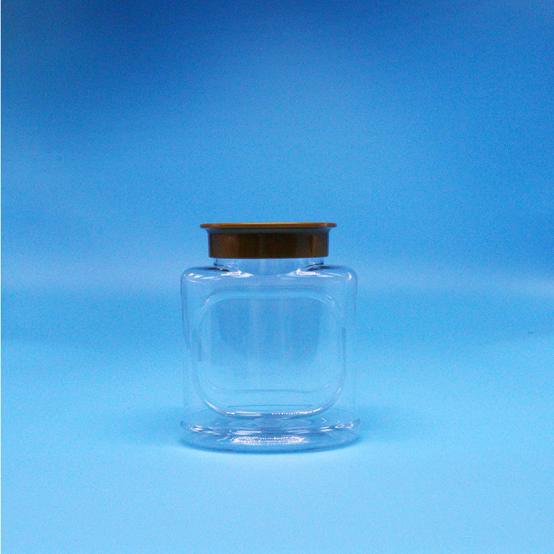 Przejrzysty cukierek ciasteczka puste szczelne orzechy PET żywności plastikowe słoik śrubkowy pokrywa dla żywności