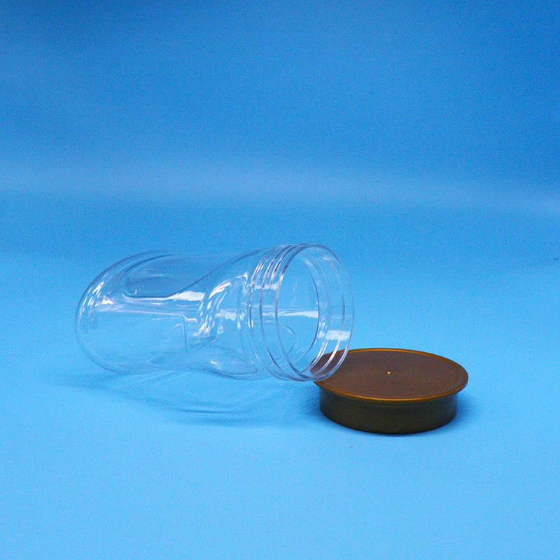 Przejrzysty cukierek ciasteczka puste szczelne orzechy PET żywności plastikowe słoik śrubkowy pokrywa dla żywności